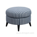 Brown Stripe KD Fabric Leisure Living Room Stool